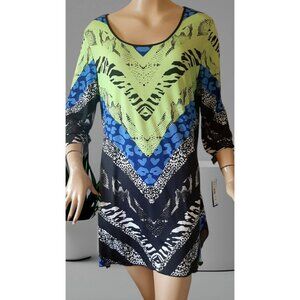 Nygard Multi Colored/Print Stretch Tunic New with Tags Women's Size 1X
